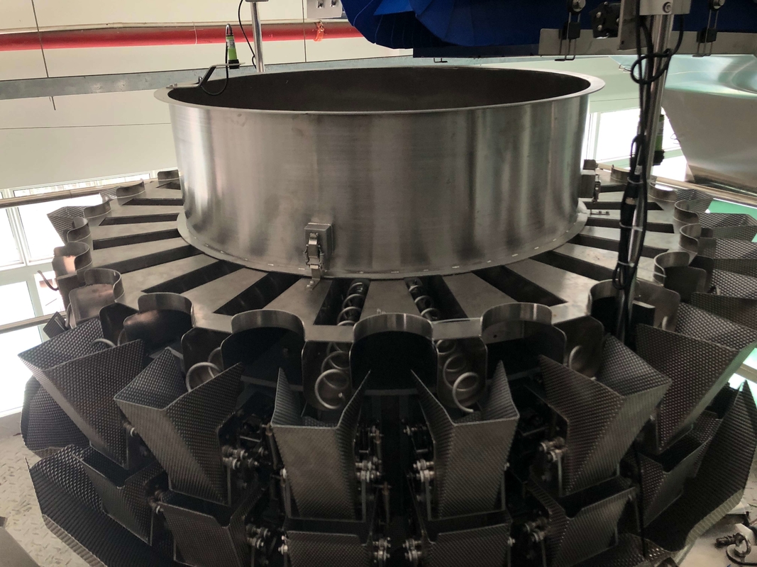 24 casseroles linéaires de double vis de machine à emballer de peseur de Multihead de têtes pour la nourriture fraîche collante huileuse