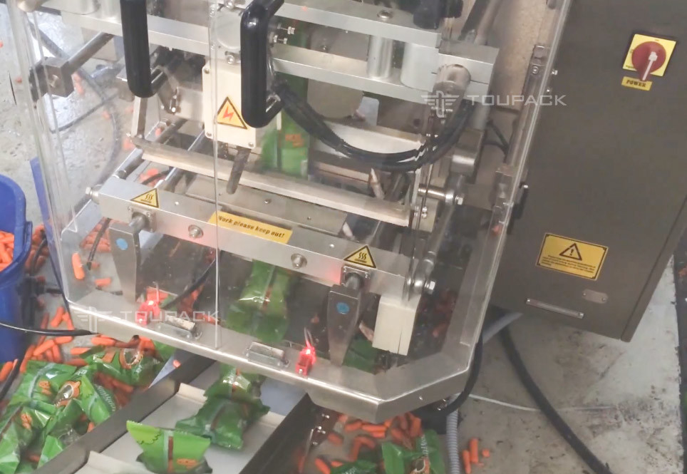 SS316 pesant la carotte de bébé verticale du cresson 500g de laitue de machine de remplissage pesant l'emballage détectant la machine