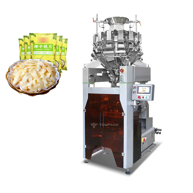 Tête 14 tout dans une machine de conditionnement de pesage pour la noix de coco Chips Filling Machine croustillant