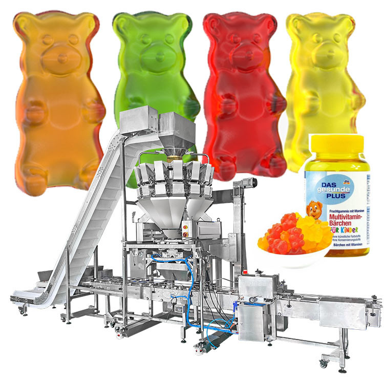 La bouteille automatique peut cogner le poids de casse-croûte de sucrerie de machine à emballer et la machine de conditionnement gommeux remplissants
