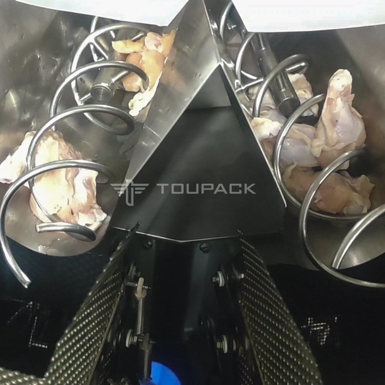 14 automobile principale de jambe de poulet de viande fraîche du peseur solides solubles 10-500g de combinaison pesant le système de alimentation de vissage