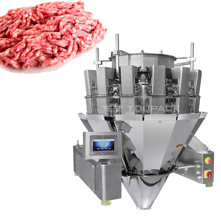 14 Tête de vis pesanteur 2,0 kW 410 kg viande de porc hachée viande fraîche pesage et emballage machine