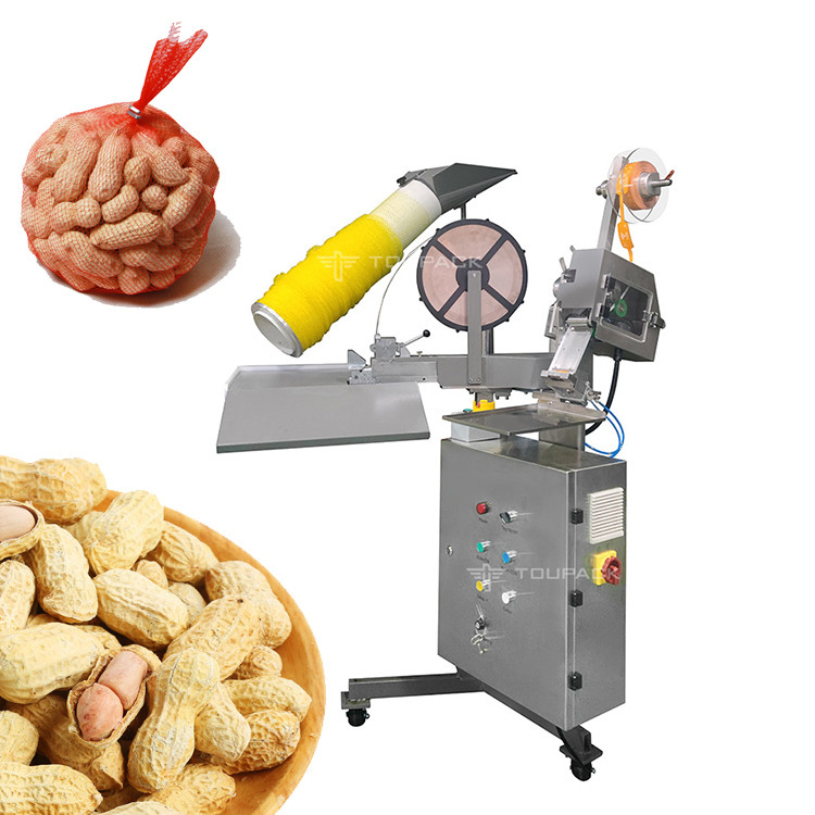 Machine d'emballage semi-automatique de sac à mailles pour pommes de terre à l' orange et à l' oignon