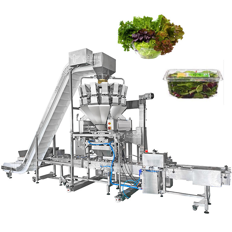 5.0L machine d'emballage de fruits et légumes VFF automatique multi-tête pesanteur machine d'emballage de la salade
