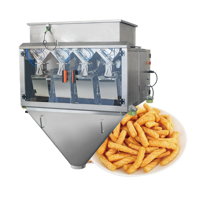 Petit poids 2/4/8 Tête Balanceuse linéaire Graines de riz Graines de riz Pellet Pesage de remplissage Balanceuse équipement de machine d'emballage