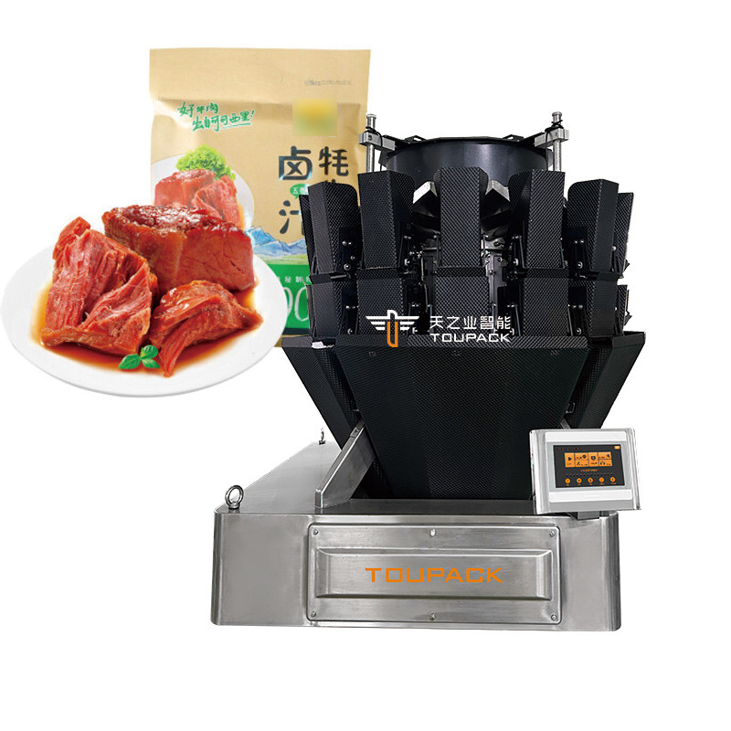 Machine automatique d'emballage de viande de bœuf, de viande de porc, de volaille, de saucisses, d'aliments collants, avec masseuse multi-tête