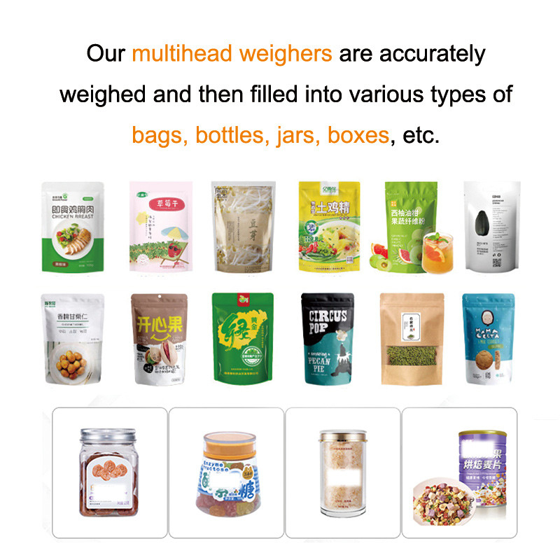 Automatique Grains de grains de café Granule Stand Up Pouch Sac préfabriqué Doypack remplissage multi-tête machine de pesage d'emballage