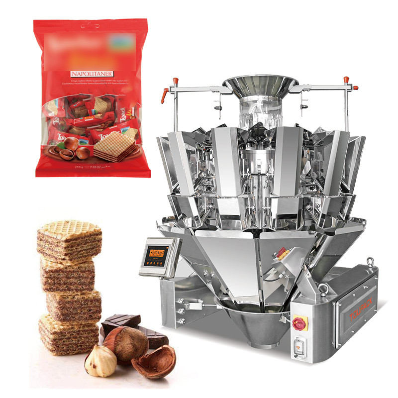 Automatique Grains de grains de café Granule Stand Up Pouch Sac préfabriqué Doypack remplissage multi-tête machine de pesage d'emballage