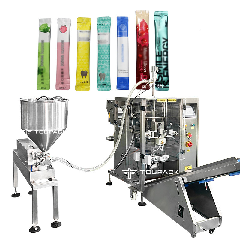 Sac automatique à bâtonnet Petit sac de rince-bouche Laver les lubrifiants liquides Machine d'emballage Le système de pesage et d'emballage des liquides