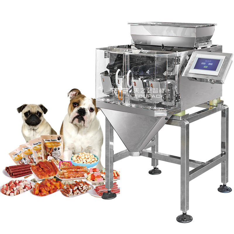 Produits pour animaux de compagnie humides et secs Machine à emballer à plusieurs têtes pour animaux de compagnie