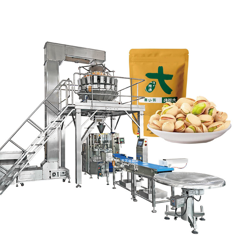 Machine de remplissage automatique de poche à poids vertical Snack Céréales de grains de café Céréales pour chiens Nourriture pour chiens Granules de riz et arachides Fruits secs