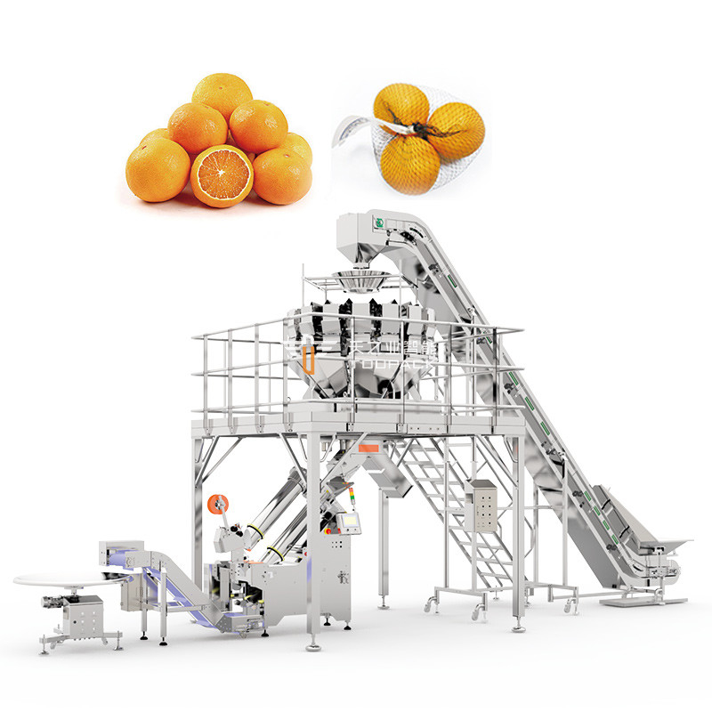 Machine d'emballage de sacs en maille Sacs en maille d'oignon Machine de découpage Fruits et légumes Machine d'emballage en maille