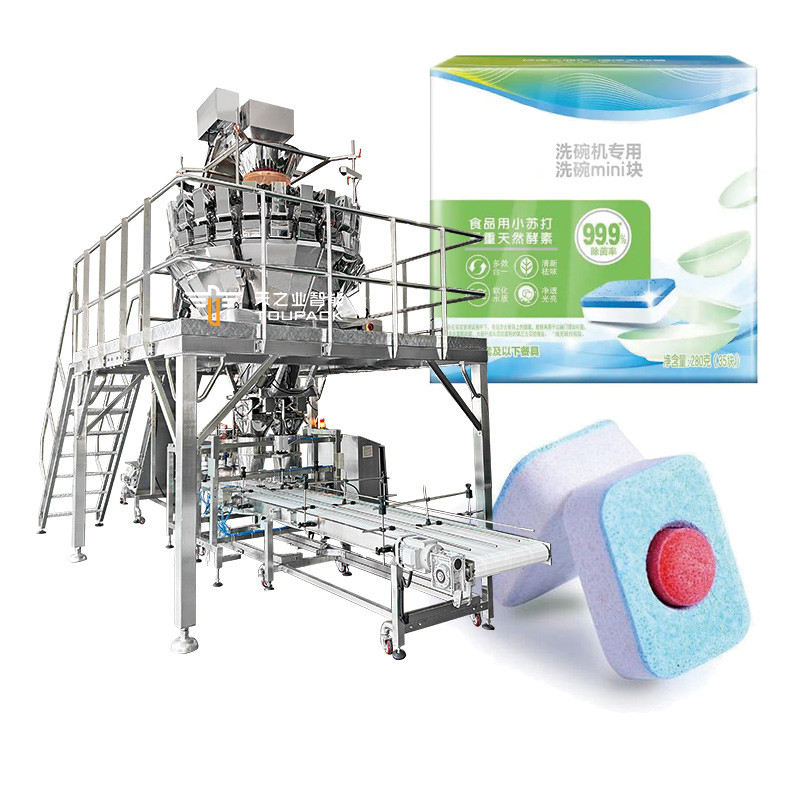 Machine à emballer des comprimés détergents Machine à laver les vaisseaux Tablettes détergents Pouches Poche Machine à emballer des poubelles Gel Machine à emballer des sacs
