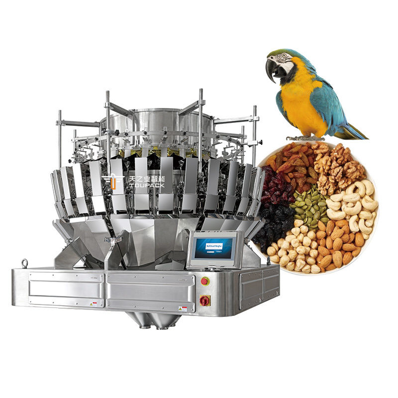 Multi-matériaux 2,5 kg machine d'emballage d'aliments pour animaux de compagnie avec pesage multi-tête pesage linéaire