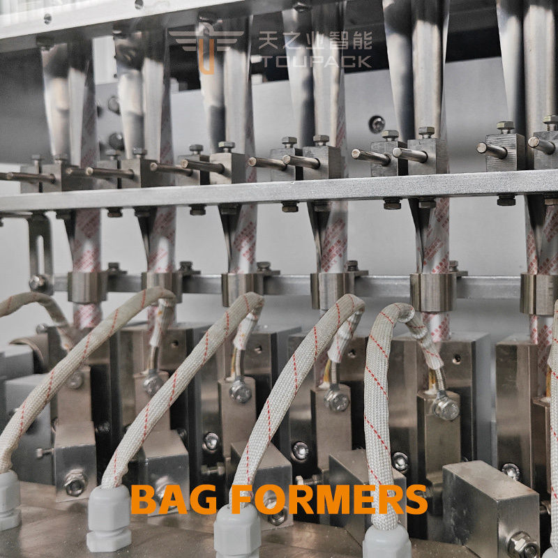 Machine d'emballage et de remplissage de ketchup Vffs entièrement automatique, machine d'emballage de sauce tomate en sachet à 4 côtés verticaux multi-pistes