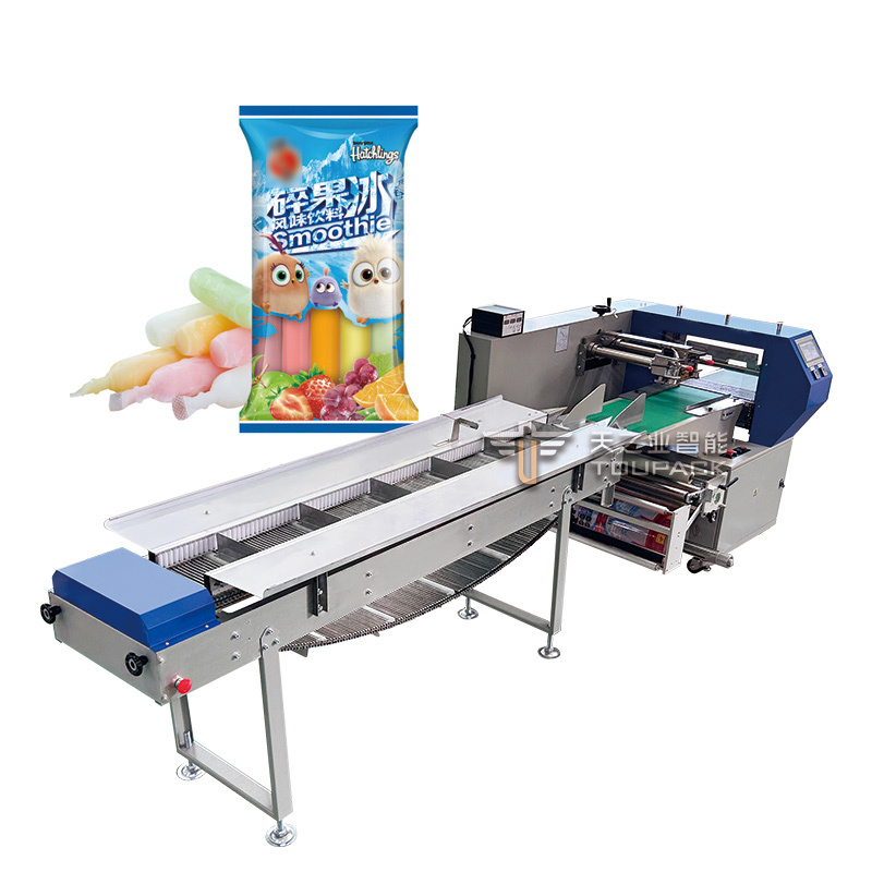 Multifunctional Automatic Horizontal Candy Food Bread Chocolate Plastic Bag Flow Pillow Flowpack Packing Machine