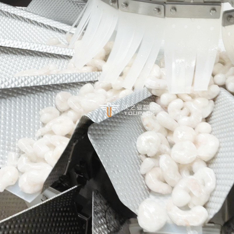 1kg 2kg Poulet Poulet Nuggets ailes de viande Préfabriqué Sacoche multi-tête Pesanteur debout Sacoche rotative remplissage