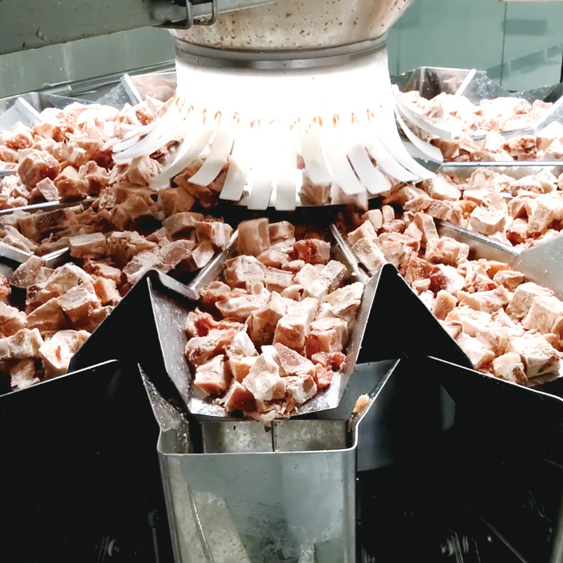 1kg 2kg Poulet Poulet Nuggets ailes de viande Préfabriqué Sacoche multi-tête Pesanteur debout Sacoche rotative remplissage