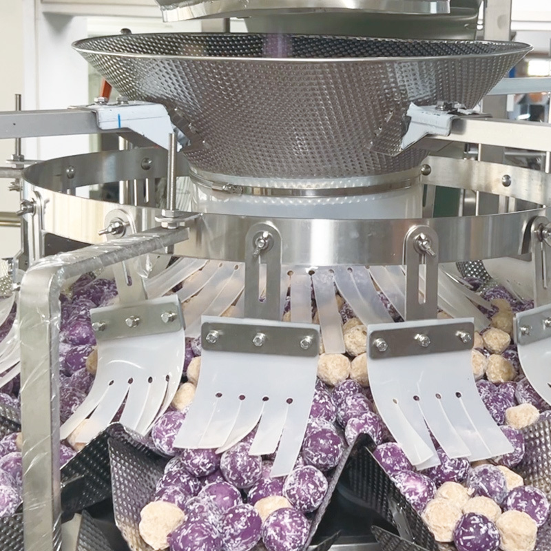 Machine d'emballage de sachets préfabriqués Doypack automatique pour crevettes surgelées, pilons de poulet et nuggets de poulet