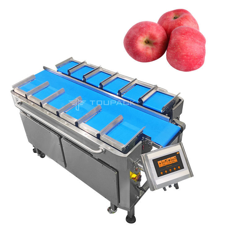 Machine d'emballage de rouleaux d'oreillers Combinaison de poids de poire et de pomme Balance combinée de fruits Peseuse combinée Machine d'emballage de haute précision
