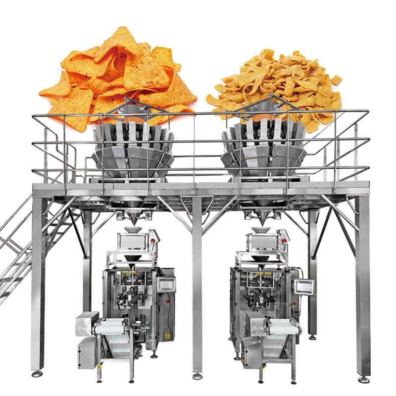 Machine d'emballage automatique de granulés pour chips de pommes de terre, ligne de production complète de pesage et d'ensachage