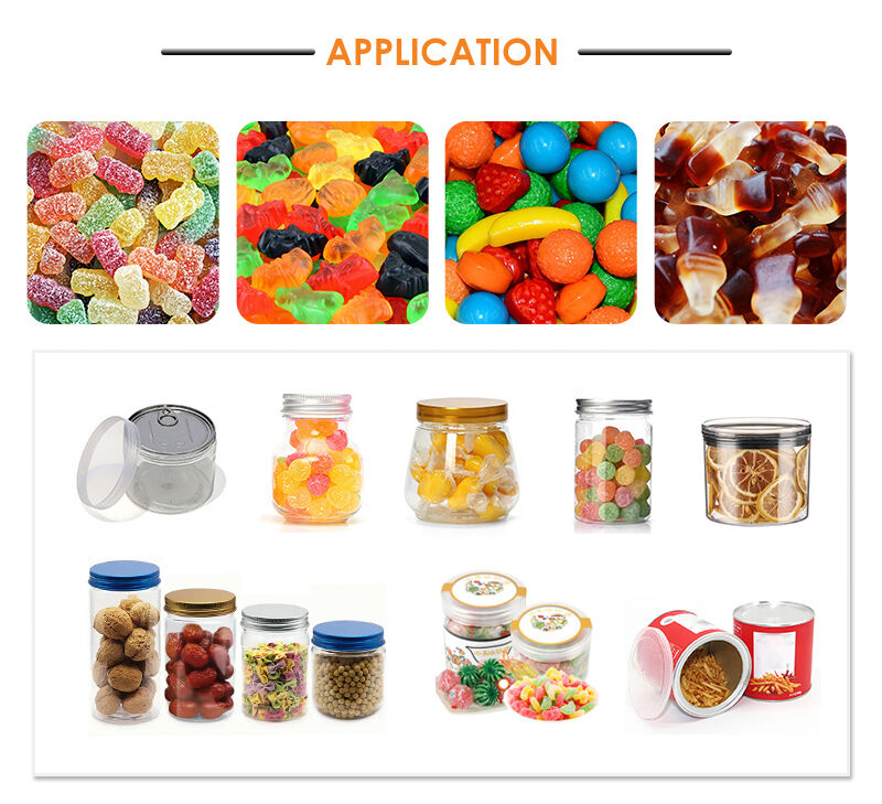 Ligne de production d'emballage et de scellage automatique personnalisable de chips et bonbons CE Factory pour bocaux/bouteilles/boîtes