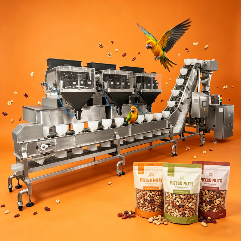 Machine de pesage et d'emballage d'aliments pour animaux de compagnie de haute précision pour la ligne de production d'aliments pour chiens à ingrédients mélangés