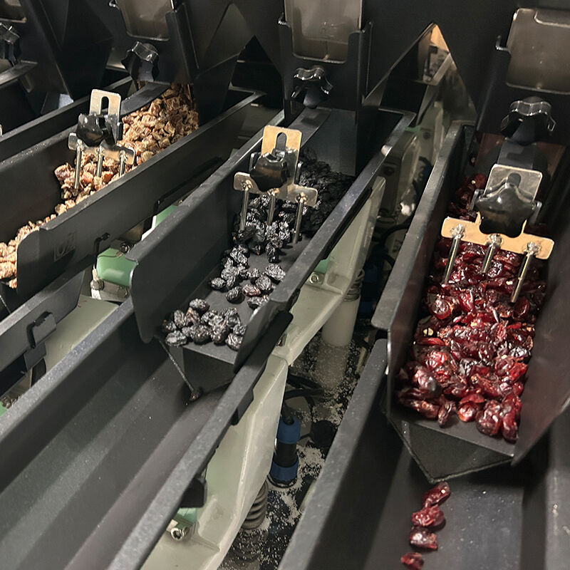 Machine à emballer des aliments pour animaux de compagnie à grande vitesse Balanceuse à têtes multiples pour les emballages de mélange de collations