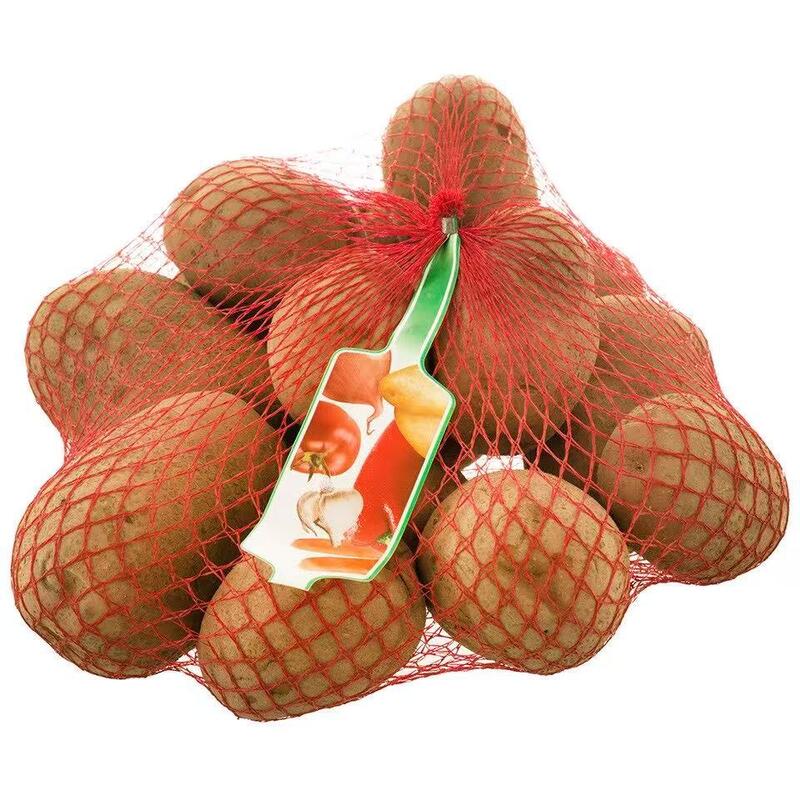 Ligne d'emballage de sacs industriels de carton à maille de pomme de terre avec sac de remplissage automatique de la balance et l'inserteur de balises