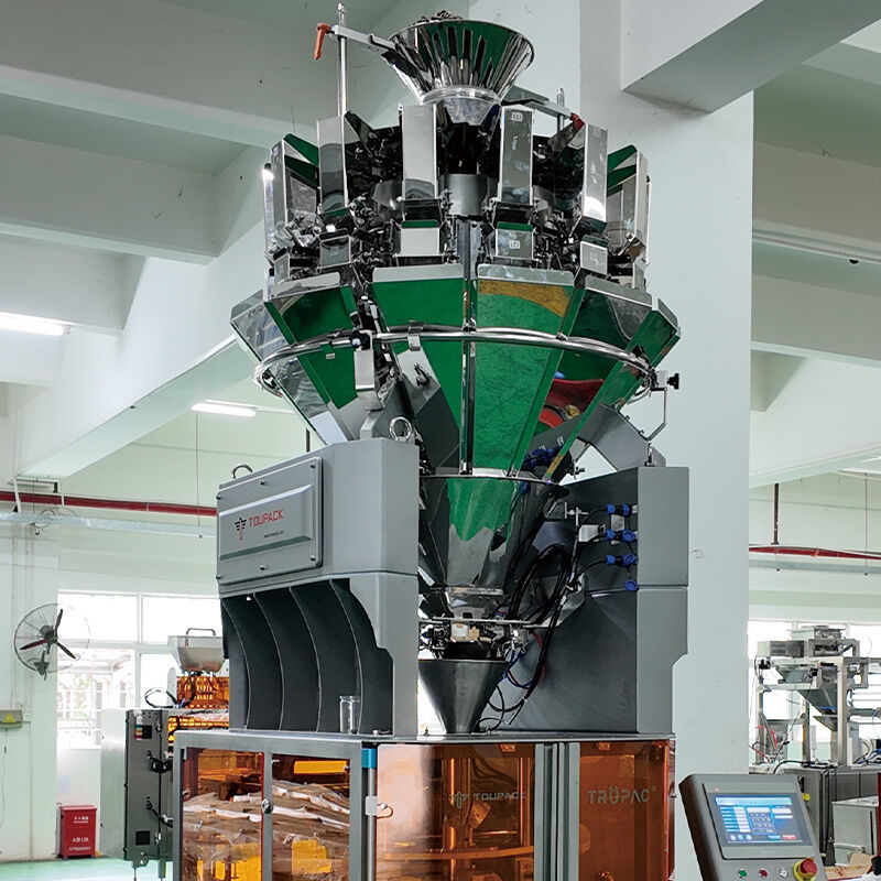 Machine de remplissage et de scellage verticale à grande vitesse avec peseuse associative (80-200 sacs/min)