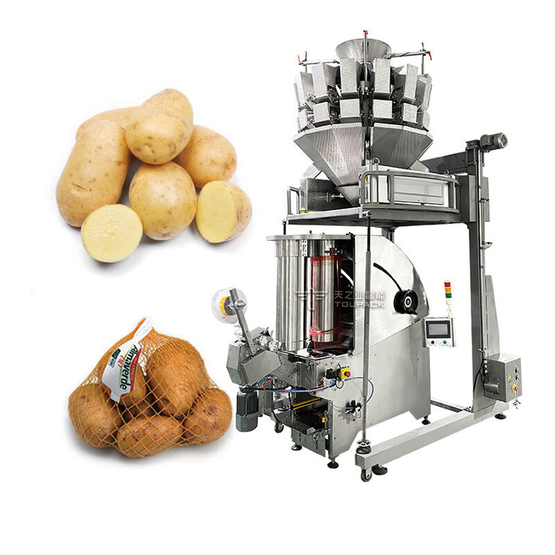 Système automatique de pesée des fruits et d'emballage en sacs en filet | Solution d'emballage de sacs en filet à grande vitesse