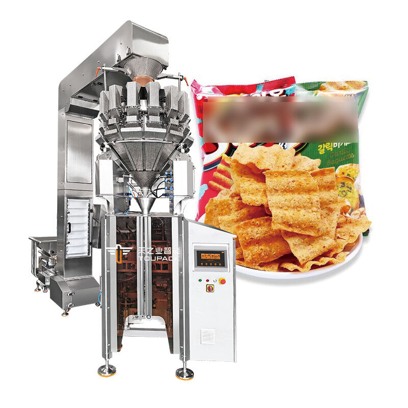 Machine automatique d'emballage VFFS pour emballage alimentaire avec multi-tête pesant 20-200 paquets par minute système de pesage de haute précision