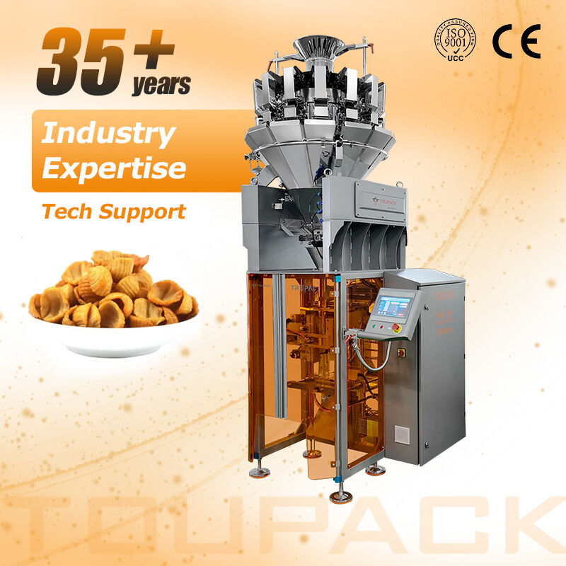 Machine automatique d'emballage VFFS pour emballage alimentaire avec multi-tête pesant 20-200 paquets par minute système de pesage de haute précision