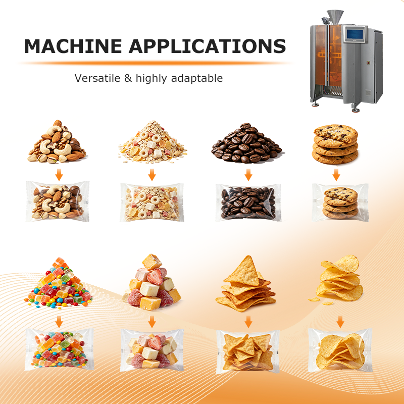 Automatic Vertical Form Fill Seal Machine for 200g-1000g Food Packaging with High Efficiency