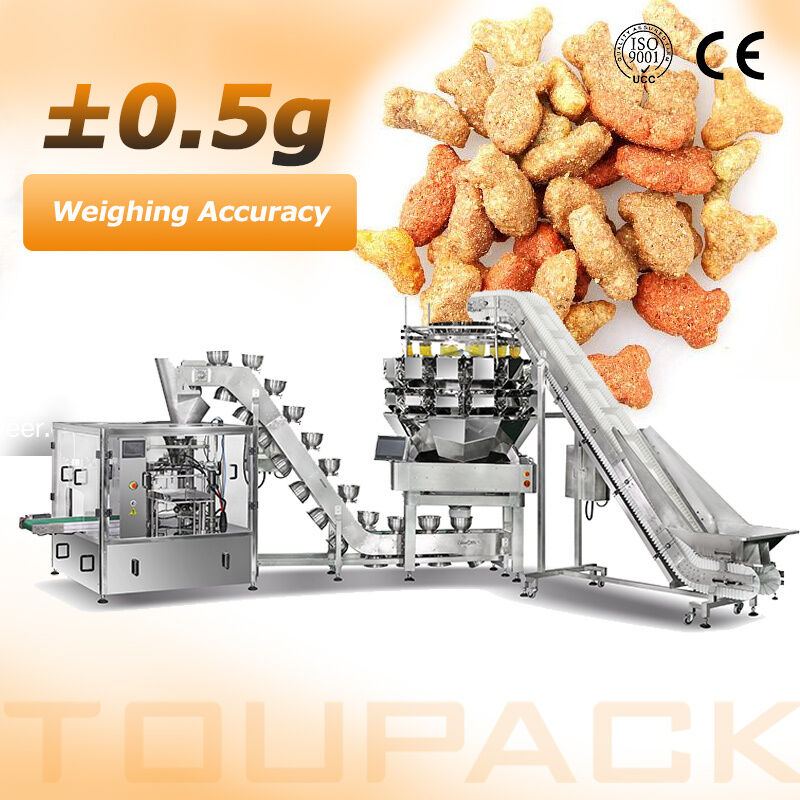 Machine d'emballage automatique à grande vitesse de sachets préfabriqués, chips, pop-corn, biscuits, Doypack, équipement de remplissage et de scellage, emballeur de collations