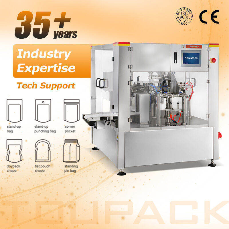 Machine d'emballage automatique à grande vitesse de sachets préfabriqués, chips, pop-corn, biscuits, Doypack, équipement de remplissage et de scellage, emballeur de collations