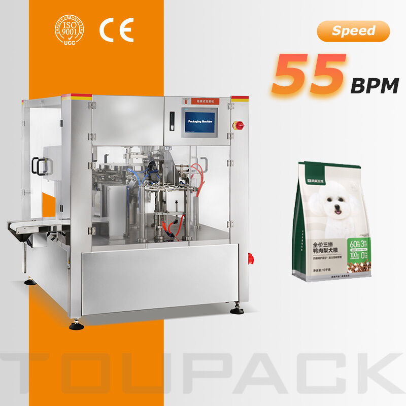 Machine d'emballage automatique à grande vitesse de sachets préfabriqués, chips, pop-corn, biscuits, Doypack, équipement de remplissage et de scellage, emballeur de collations