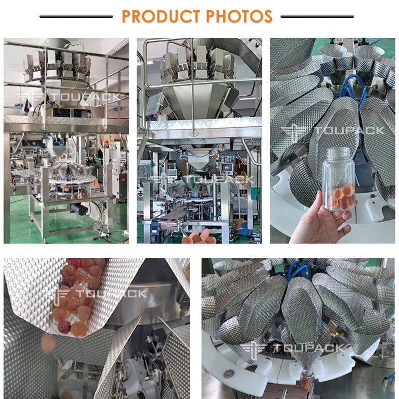 Machine automatique de remplissage de boîtes de conserve avec pesage multi-tête de haute précision et contrôle à écran tactile PLC