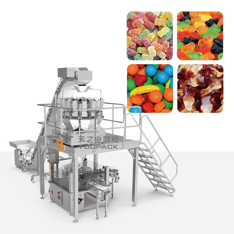 Ligne d'emballage de remplissage de pots en plastique, machine de remplissage automatique de canettes de pop-corn, peseuse associative, pour bonbons, noix