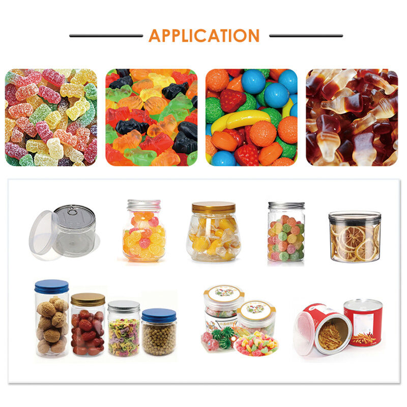 Ligne d'emballage de remplissage de pots en plastique, machine de remplissage automatique de canettes de pop-corn, peseuse associative, pour bonbons, noix