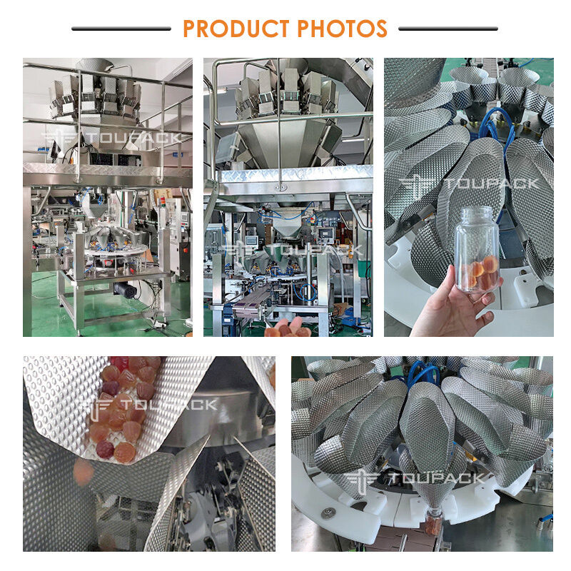 Ligne d'emballage de remplissage de pots en plastique, machine de remplissage automatique de canettes de pop-corn, peseuse associative, pour bonbons, noix