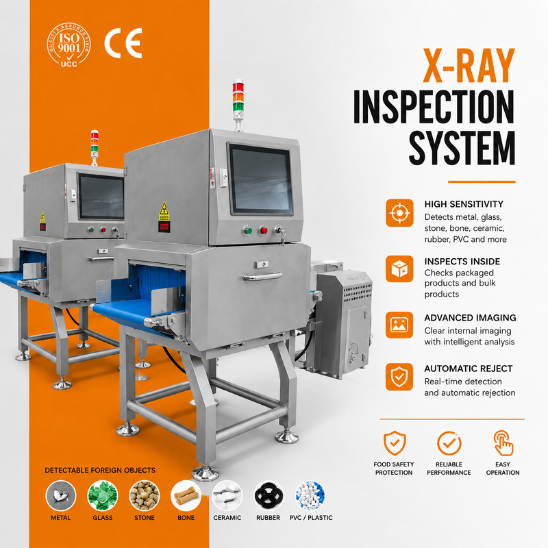 Machine d'inspection à rayons X des aliments pour la détection d'objets étrangers | TOUPACK Série TTX