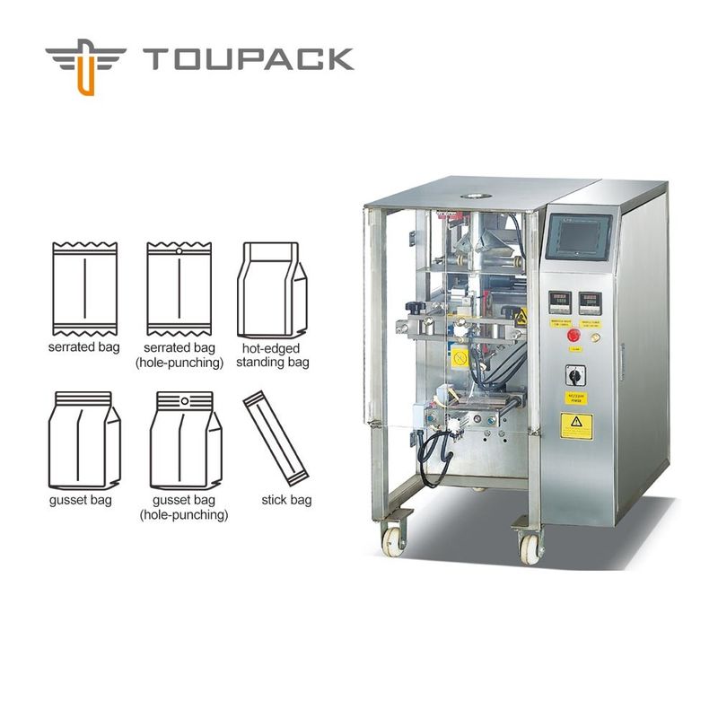 Contrôle 100bags/Min Snack Food Packaging Machine, machine de PLC de conditionnement de maïs éclaté