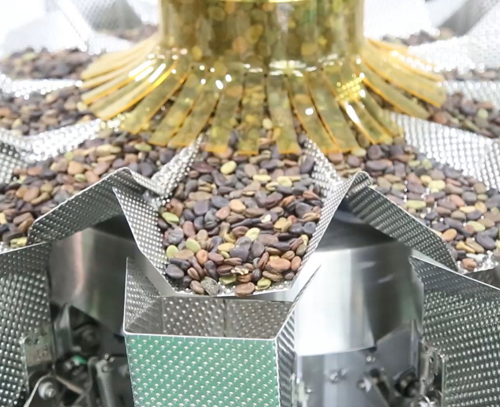 14 type ascenseur de cuvette de machine de conditionnement du peseur VFFS de Mutihead pour le chocolat Bean Frozen Fruits