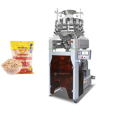 Farine d'avoine de scellage verticale de quinoa de machine de cuvette de vibration dans les sacs pesant la machine de conditionnement