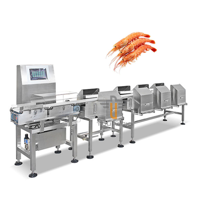 Machine automatique intelligente de peseur de contrôle de convoyeur pour le contrôleur de poids rouge de peseur de ceinture de trieuse de saucisses de crevette