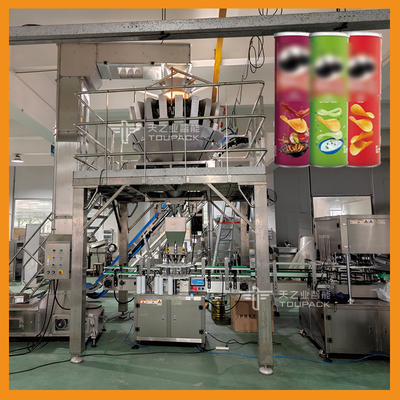 Pomme de terre automatique système de pesage et remplissant de Chips Tin Canning Machine Puffed Food de vide