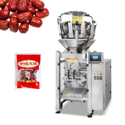 Entassent en vrac la date rouge de peseur de Multihead de tête du casse-croûte 10 pesant et machine de conditionnement