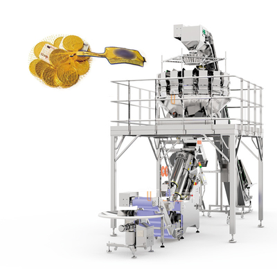 Machine de coupure de vitesse de Mesh Net Bag Packaging Machine 50BPM de chocolat de pièce d'or