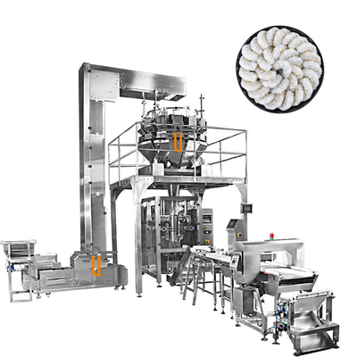 250g de coquillages fruits de mer congelés crevettes séchées machine d'emballage de poisson imperméable à l'eau pesée automatique